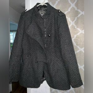 WOMENS LAST KISS TWEED PEACOAT JACKET SIZE XL